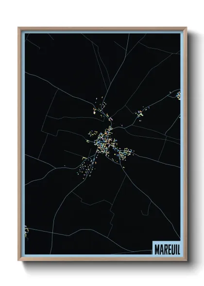 Une affiche de carte sur Mareuil