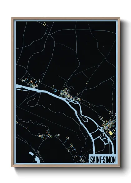 Une affiche de carte sur Saint-Simon