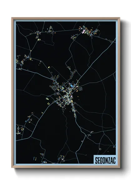 Une affiche de carte sur Segonzac