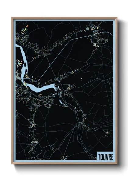 Une affiche de carte sur Touvre