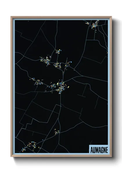 Une affiche de carte sur Aumagne