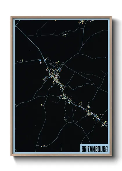 Une affiche de carte sur Brizambourg