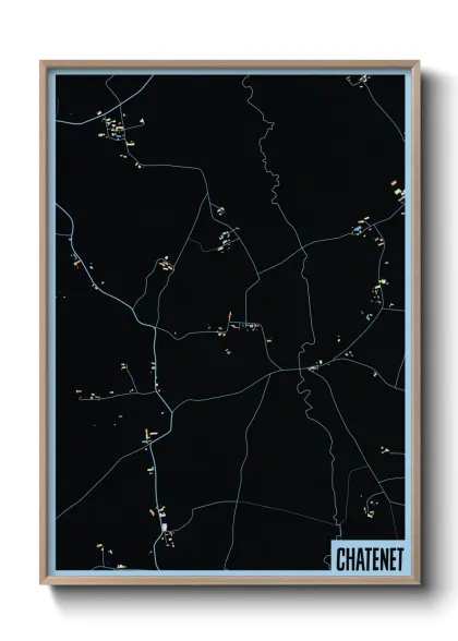 Une affiche de carte sur Chatenet