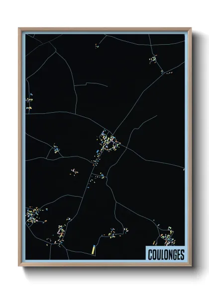 Une affiche de carte sur Coulonges