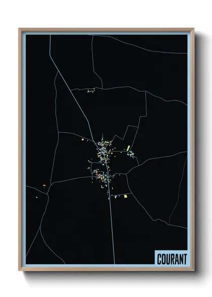 Une affiche de carte sur Courant