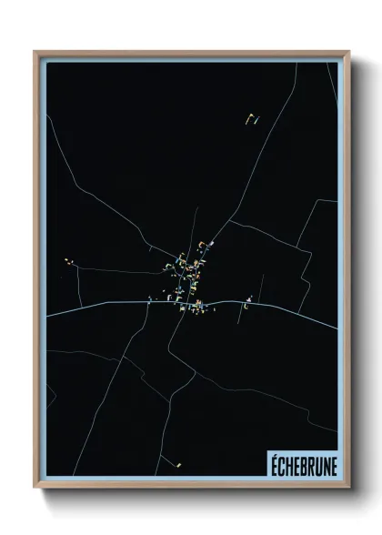 Une affiche de carte sur Échebrune