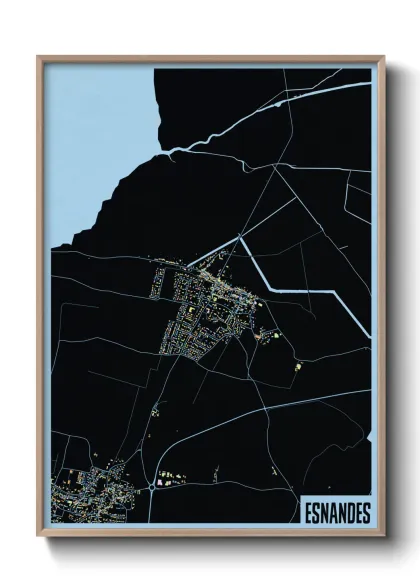 Une affiche de carte sur Esnandes