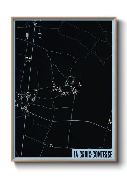 Une affiche de carte sur La Croix-Comtesse