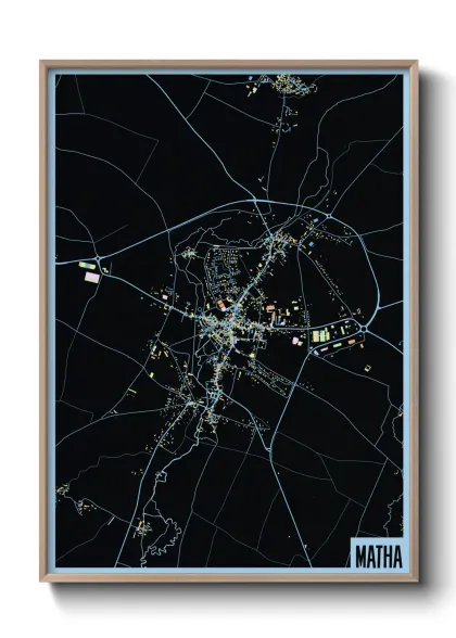 Une affiche de carte sur Matha