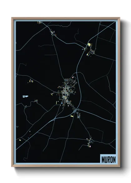 Une affiche de carte sur Muron