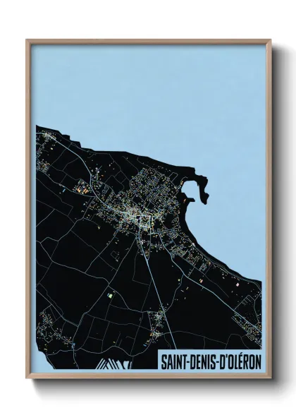 Une affiche de carte sur Saint-Denis-d'Oléron