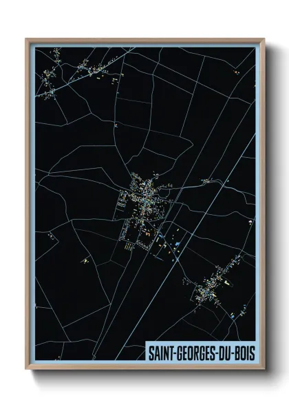 Une affiche de carte sur Saint-Georges-du-Bois