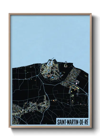Une affiche de carte sur Saint-Martin-de-Ré