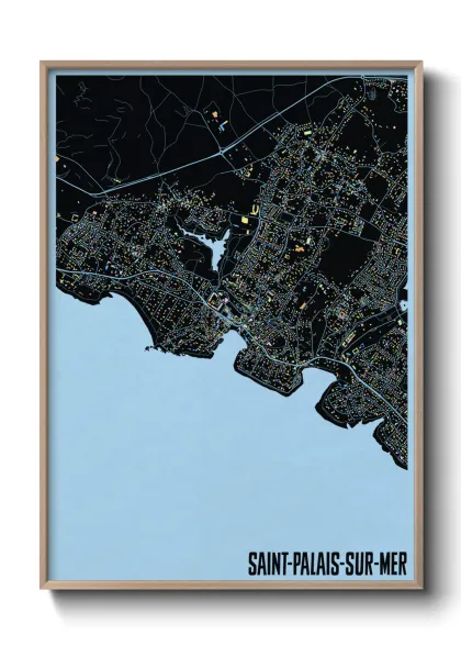 Une affiche de carte sur Saint-Palais-sur-Mer