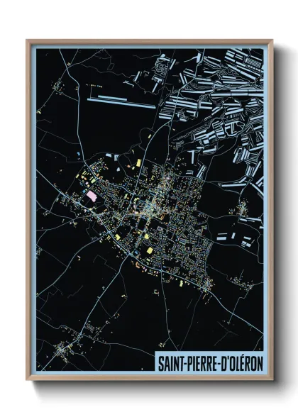 Une affiche de carte sur Saint-Pierre-d'Oléron