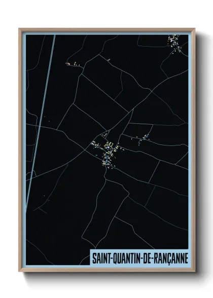 Une affiche de carte sur Saint-Quantin-de-Rançanne