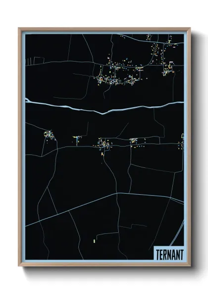 Une affiche de carte sur Ternant