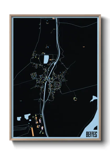 Une affiche de carte sur Beffes