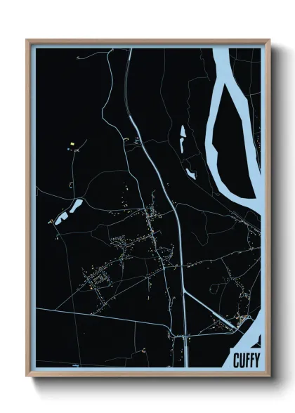 Une affiche de carte sur Cuffy