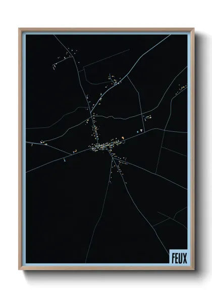 Une affiche de carte sur Feux