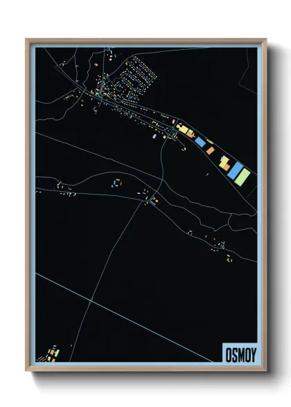 Une affiche de carte sur Osmoy