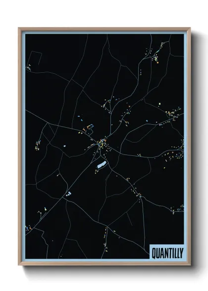 Une affiche de carte sur Quantilly