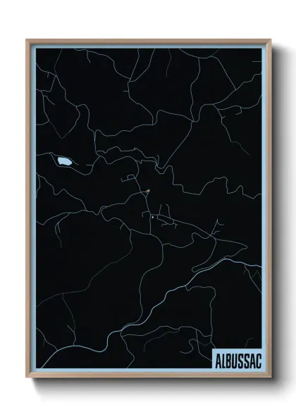 Une affiche de carte sur Albussac