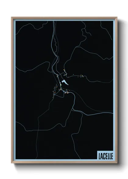 Une affiche de carte sur Lacelle