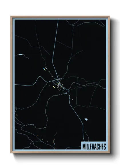 Une affiche de carte sur Millevaches