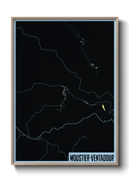 Une affiche de carte sur Moustier-Ventadour