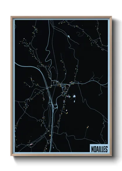 Une affiche de carte sur Noailles