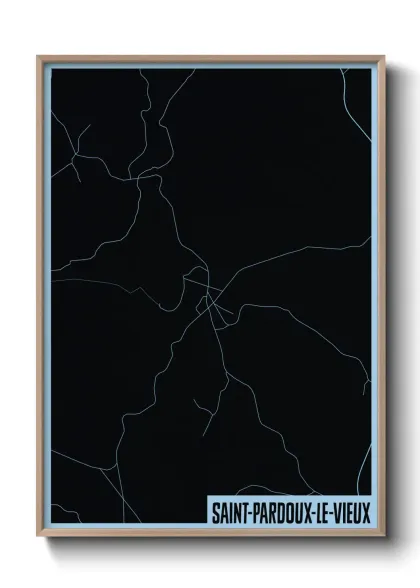 Une affiche de carte sur Saint-Pardoux-le-Vieux