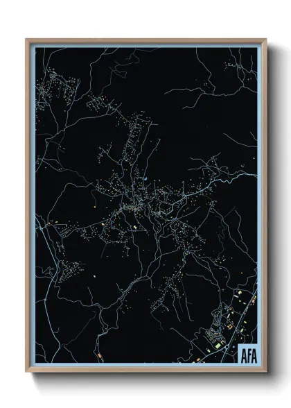 Une affiche de carte sur Afa