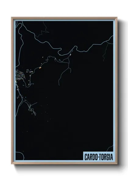 Une affiche de carte sur Cardo-Torgia