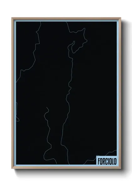 Une affiche de carte sur Forciolo