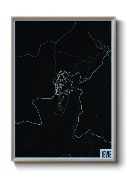 Une affiche de carte sur Levie