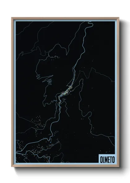 Une affiche de carte sur Olmeto