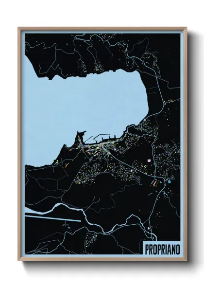 Une affiche de carte sur Propriano