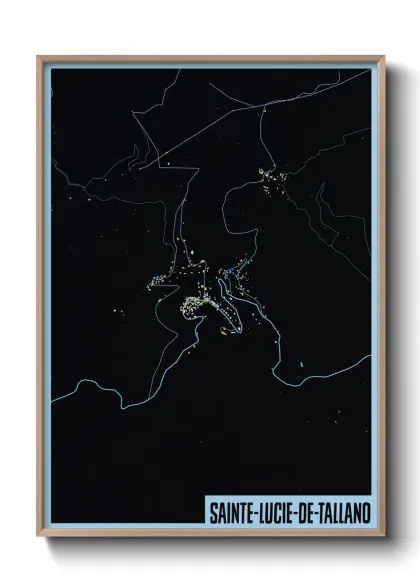 Une affiche de carte sur Sainte-Lucie-de-Tallano