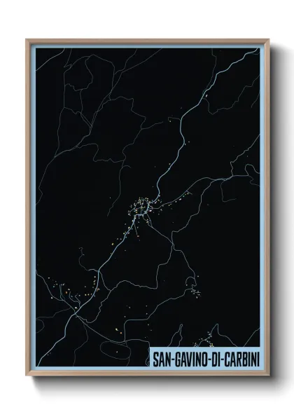 Une affiche de carte sur San-Gavino-di-Carbini