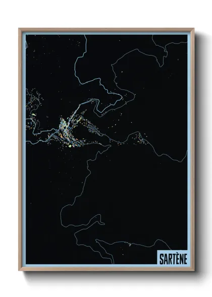 Une affiche de carte sur Sartène