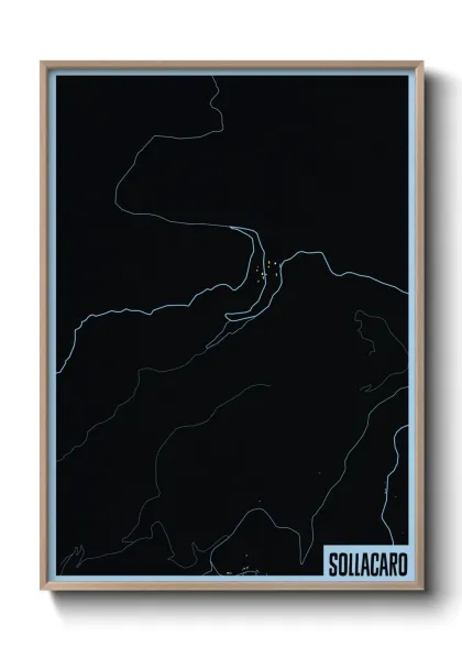 Une affiche de carte sur Sollacaro