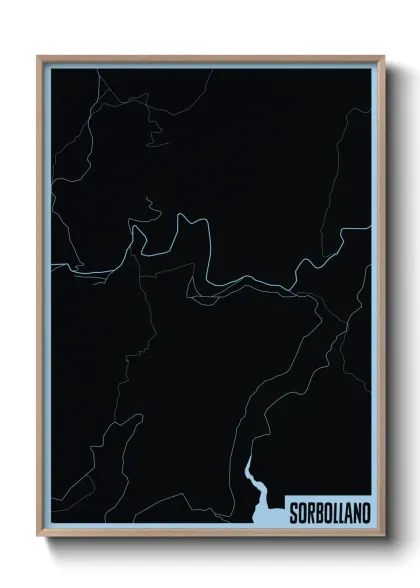 Une affiche de carte sur Sorbollano