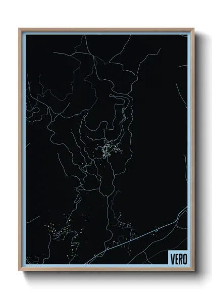 Une affiche de carte sur Vero