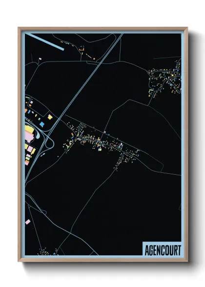 Une affiche de carte sur Agencourt