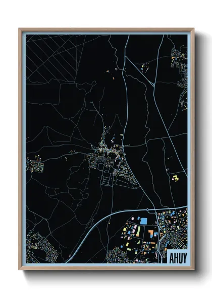 Une affiche de carte sur Ahuy