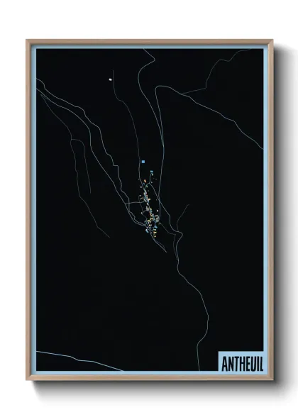 Une affiche de carte sur Antheuil