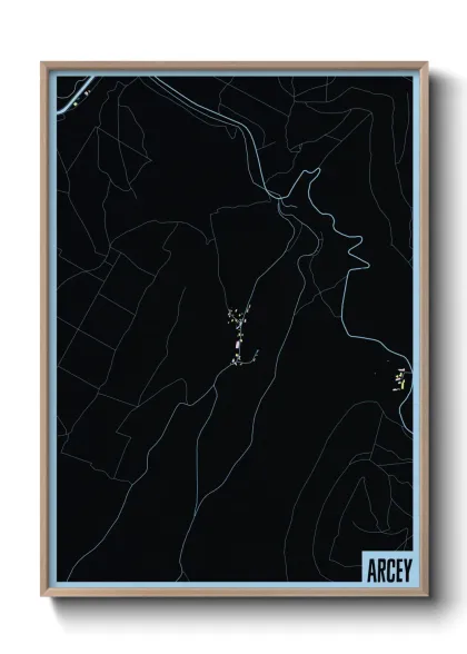 Une affiche de carte sur Arcey