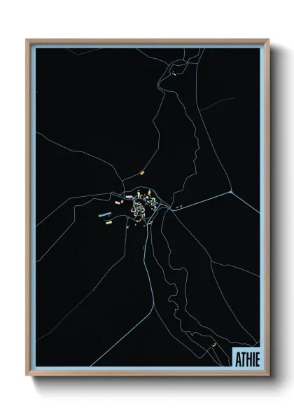 Une affiche de carte sur Athie