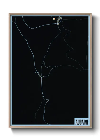 Une affiche de carte sur Aubaine